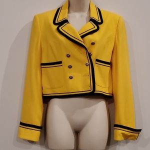 Yellow Cropped Blazer